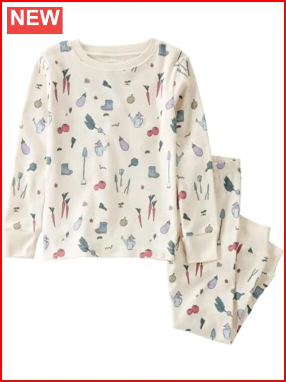 Organic Cotton 2-Piece Pajama Set Long Sleeve Snug Fit Baby